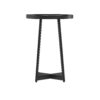 Ranlo - Round Accent Table With Geometric Legs - Black - Image 6