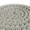 Nisi - Round Knitted Outdoor / Indoor Pouf - Light Gray - Image 3