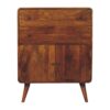Curved Nordic Charm Cabinet - Brown - Image 2