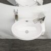 Rectangle, Wall Mount Bathroom Sink With Single Faucet Hole - White - Image 4
