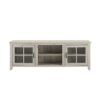 Modern Farmhouse 2 Door Glass Windowpane 70" TV Stand For 80" TVs - Birch - Image 3
