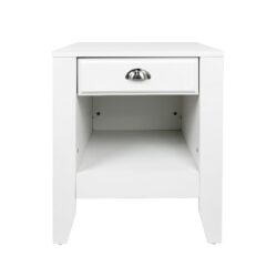 Cleary - Contemporary Wood Nightstand With Drawer - White