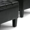 Dover - 3 Piece Storage Ottoman - Midnight Black - Image 4