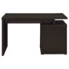 Sleek Office Desk With 2 Drawers Reversible - Cappuccino - Image 8