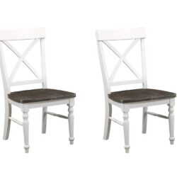 Mountina - Dining Chairs (Set of 2) - Brown / White