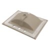 Rectangular Single Vanity Top With 3 Faucet Hole Sink - White - Image 10