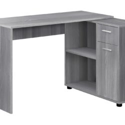 Computer Desk, Home Office, Corner, Storage Drawers, L Shape, Laptop, Contemporary & Modern - Gray