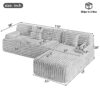 Cloud - Sectional Sofa Upholstered Couch With Free Combined Design - Dark Gray - Image 2