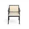 Chandigarh - Farmhouse Style Cane Upholstered Dining Chairs (Set of 2) - Black / Natural - Image 5