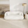 Andrew - Boucle Sofa - Beige / Ivory White / Light Beige / White - Image 2