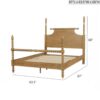 Queen Bed Turned Legs - Natural - Image 3