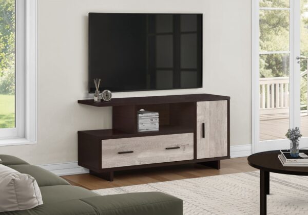 TV Stand, Console, Media Entertainment Center, Storage Cabinet, Drawers, Contemporary & Modern - Espresso