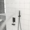 Oil Rubbed Bronze 12" Wall Mounted Square Shower System With Waterfall Tub Spout And Rough In Valve - Oil-Rubbed Bronze - Image 5