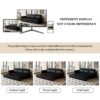 Pull Out Sofa Bed, 3 In 1 Convertible Sleeper Sofa With Nailhead Trim & Rolled Arm, Multi Functional Sofa Bed For Living Room, Bedroom, Apartment, Office - Black - Image 17