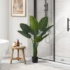 44" Tall, Artificial Plant, Bird Of Paradise Tree, Indoor, Faux, Fake, Floor, Greenery, Potted, Decorative - Green / Black - Image 4