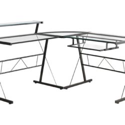 Corner Computer Desk L Shape For Home Office - Black