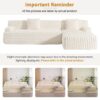 Cloud - Sectional Sofa Upholstered Couch, Free Combined Sofa For Living Room - Beige - Image 7