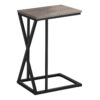 Accent Table, C - Shaped, Contemporary And Modern - Taupe / Black - Image 13