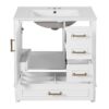 Bathroom Vanity With Sink, Soft Close Door, Built In Shelf Multiple Drawers - White - Image 18