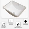 Rectangular Undermount Bathroom Sink With Overflow, 18.5" X 14" - White - Image 6