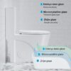 Glossy Tornado Flush 1 Piece Toilet With Dual Flush, Soft Close Seat - Gloss White - Image 11
