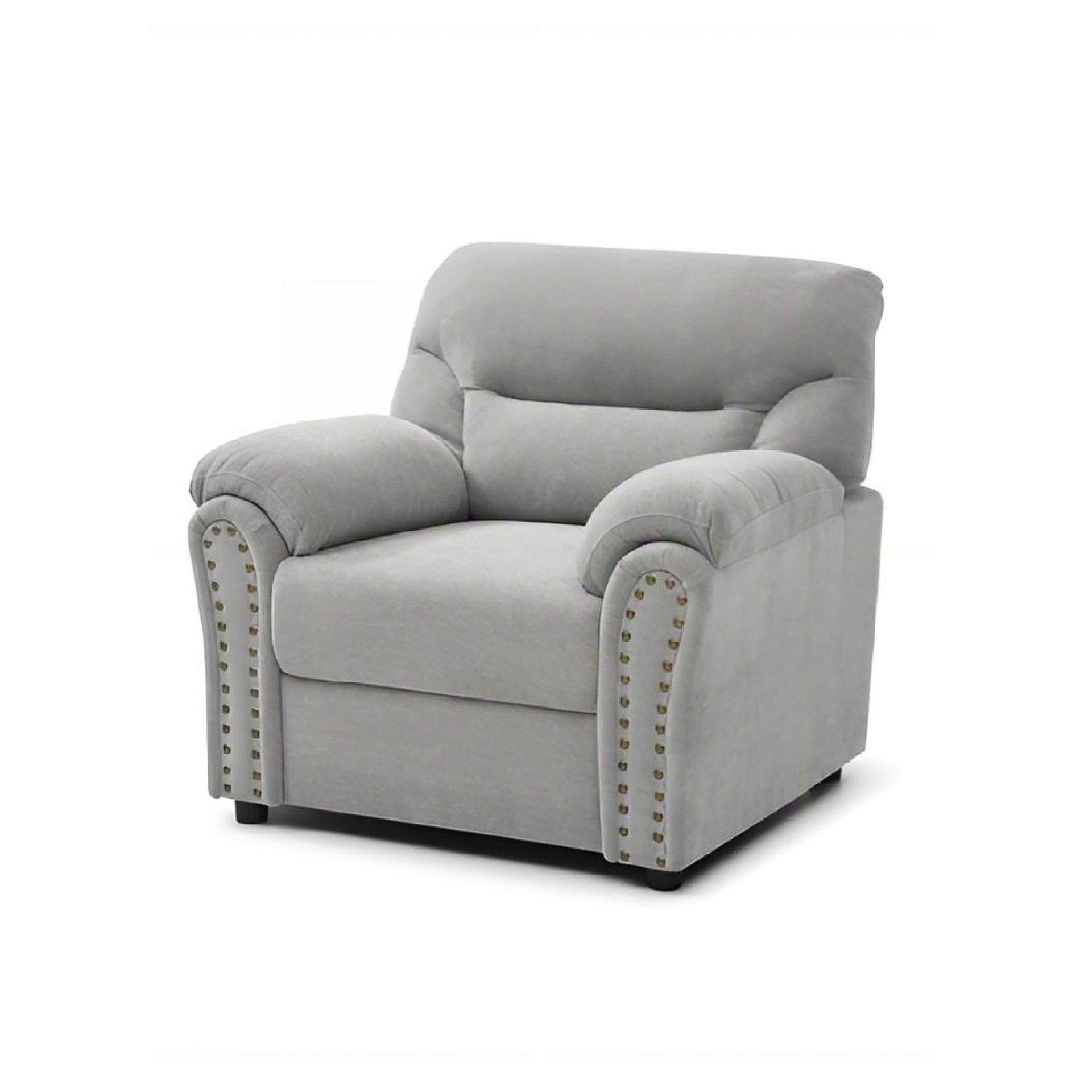 Hamilton - Chair Upholstery With Nailhead Trim - Gray - Image 5