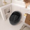 Egg Shape Toilet 1 Piece 1.28 Gpf Single Flush Ceramic - Black - Image 5