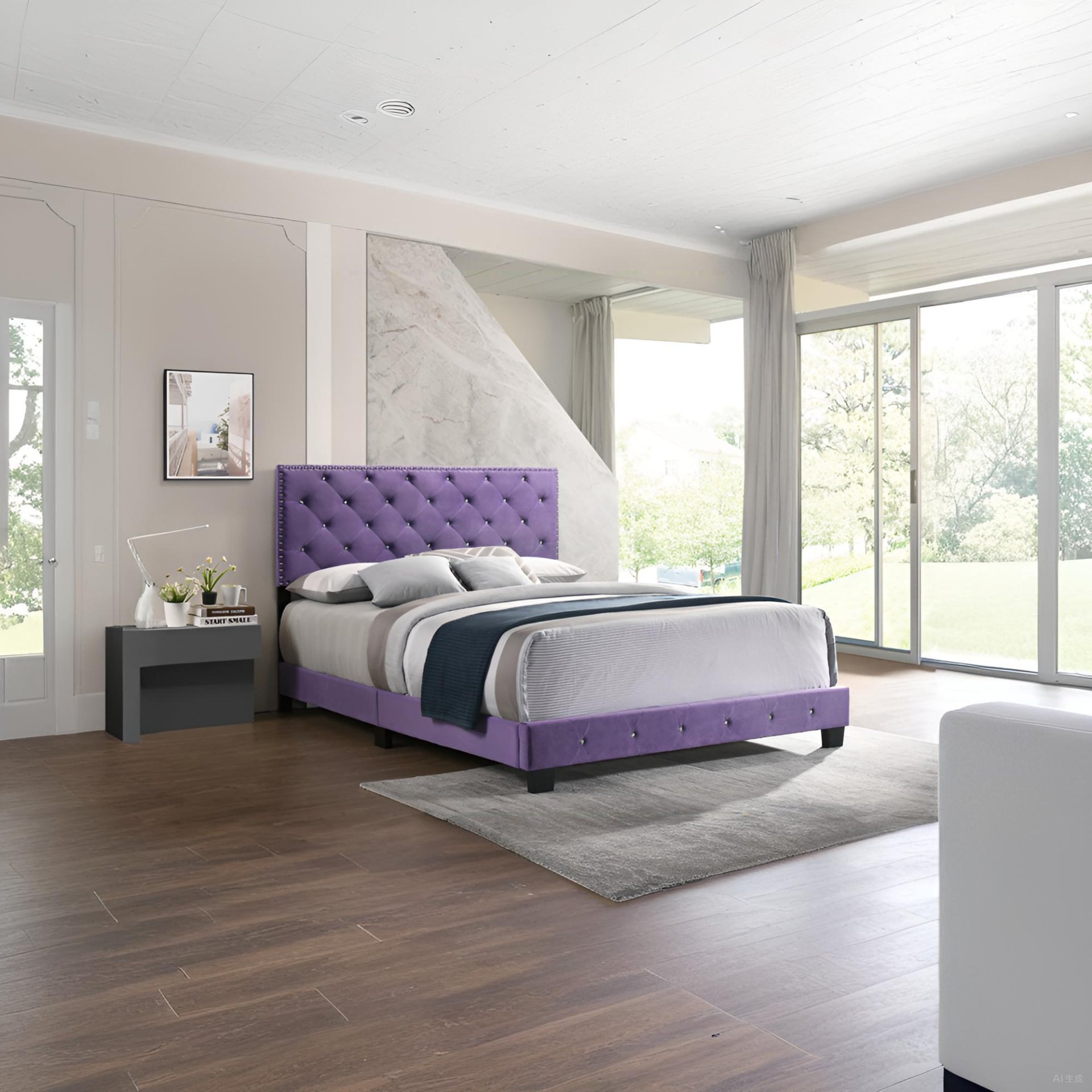 Suffolk - Full Bed - Purple - Image 2