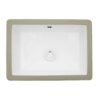 Rectangular Undermount Bathroom Sink & Overflow - White - Image 4