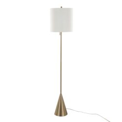 Cone - Contemporary Floor Lamp - Gold / White