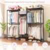 Heavy Duty Garment Rack With 8 Adjustable Wire Shelves And 5 Clothes Rails, Freestanding Closet Organizer Metal - Black - Image 4
