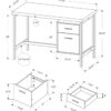 Computer Desk For Home Office, Laptop, Left Right Set - Up, Storage Drawers, Contemporary And Modern - White - Image 5