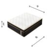 10" King Plush Hybrid Mattresses With Memory Foam, Individual Pocket Spring Motion Isolation Edge Support - White / Black - Image 3