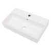 Rectangular Wall Mount Bathroom Sink With Single Faucet Hole And Overflow - White - Image 9