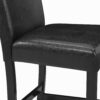 Contemporary 5 Piece Counter Height Dining Set With Square Faux Marble Table And Upholstered Chairs - Black / White - Image 8