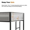Adam - Twin Over Twin Bunk Guard Rail - Black With White Mesh - Image 8