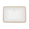 Rectangular Undermount Bathroom Sink, Overflow - White - Image 9