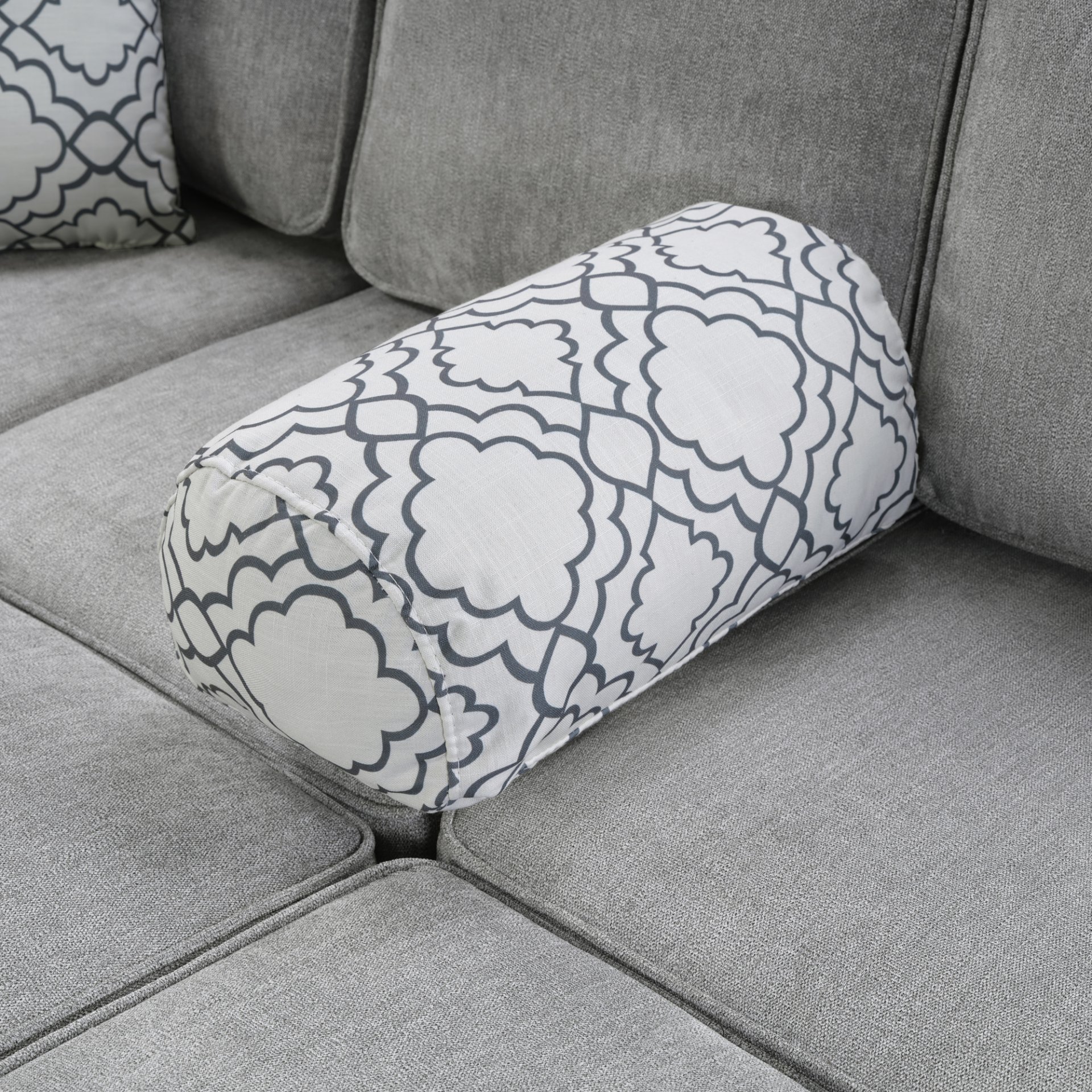 Convertible Sectional Sofa Bed Shaped Sofa With Dual Pull Out Sleepers, Flip Top Table, USB Ports, Cup Holder & Storage - Light Gray - Image 16