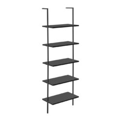 Bookshelf, Bookcase, Etagere, Ladder, 5 Tier, For Office, Contemporary & Modern - Black
