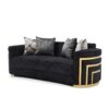 Soledad - Sofa With Upholstery And Hued Accents - Black - Image 5
