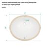 Oval Undermount Bathroom Sink With Overflow - White - Image 3