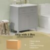 30" Bathroom Vanity With Sink And Soft Close Doors - Gray - Image 10