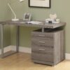 Computer Desk Left Right Set-Up Storage Drawers For Home Office - Taupe - Image 3