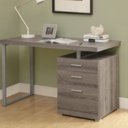 Computer Desk Left Right Set-Up Storage Drawers For Home Office - Taupe
