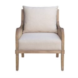 Lily Pond - Accent Chair With Removable Back Cushion - Beige / Natural