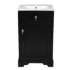 20" Bathroom Vanity With Sink, Soft Close Door, Adjustable Shelf - Black - Image 12