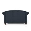 Upholstered Chaise Lounge & Scroll Arms, Turned Legs And 2 Pillows - Charcoal - Image 8