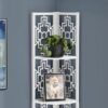 Bookshelf, Bookcase, Etagere, Corner, 4 Tier, For Office, Transitional - White - Image 8