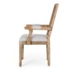 Elegant French Country Style Dining Chair With Cane Backrest - Light Gray - Image 9