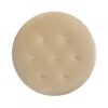 Yolanda - Round Upholstered Accent Ottoman - Fawn Brown - Image 2